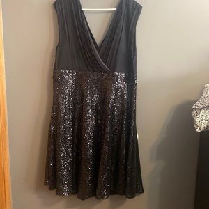 Torrid size 20 black and sequins cocktail dress